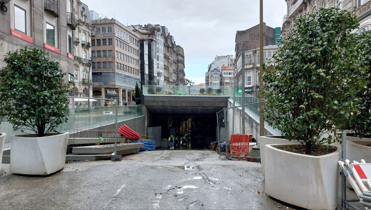 Estado actual de las obras del túnel de Porta do Sol. // M.B.