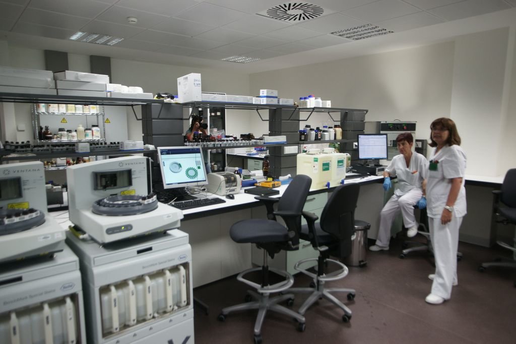 Un laboratorio del Servicio de Anatomía Patológica en el Hospital Álvaro Cunqueiro.