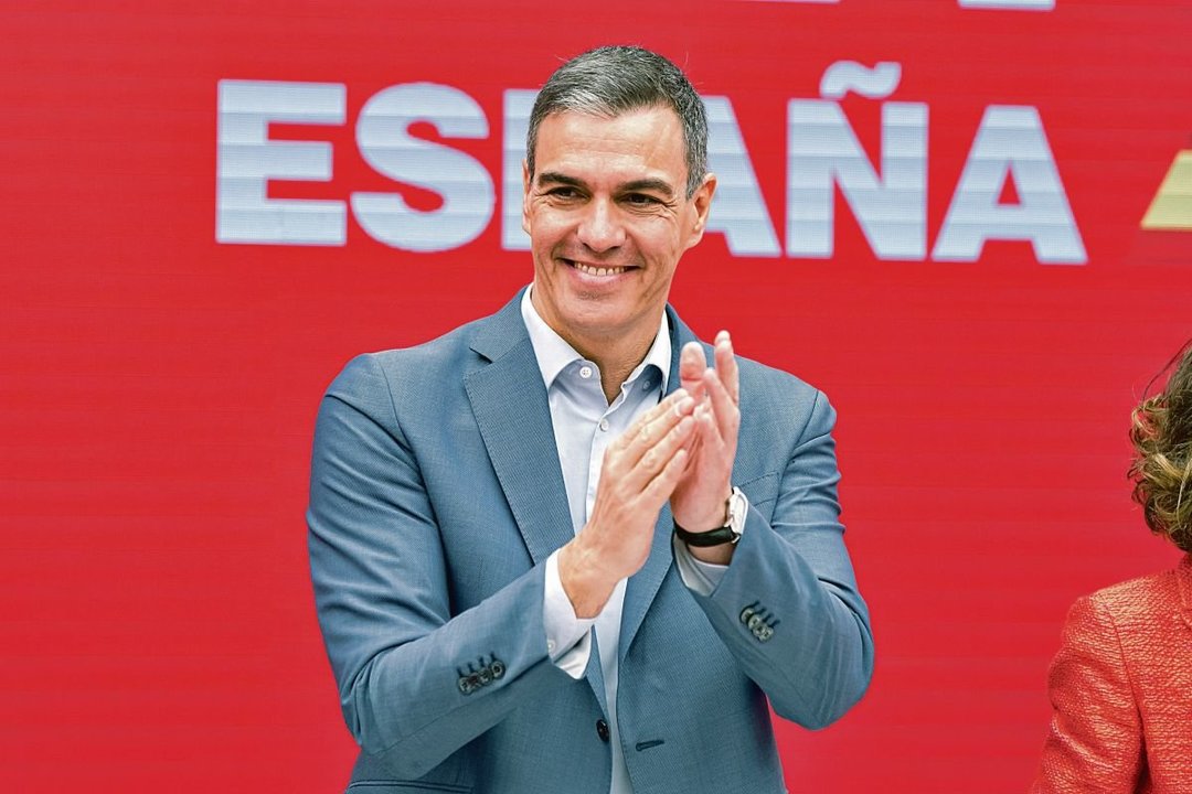Pedro Sánchez, ante la Ejecutiva federal de su partido tras las elecciones en Cataluña.