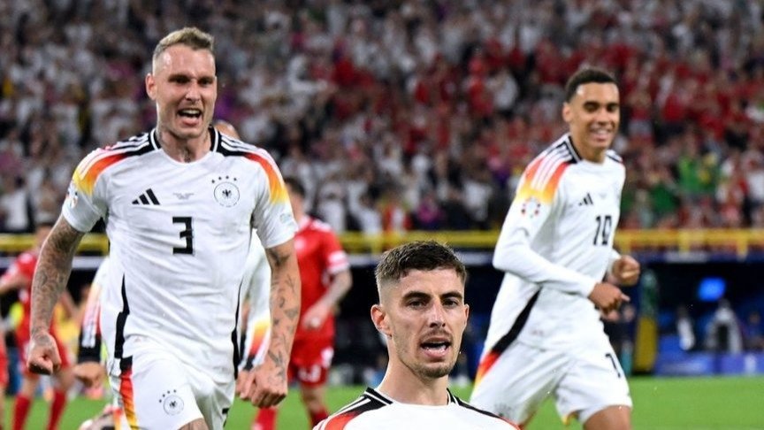 Havertz marcó desde el punto de penalti el primer gol alemán, tras un tanto anulado a Dinamarca.